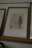 Comical study 'perak' by Stanley Wood, watercolor, sold Aug 2022