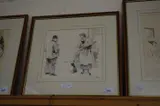 Comical drawing, 'i would like to make a study of you sometime when you've nothing on' by Stanley Wood, drawing, sold Aug 2022