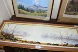 A landscape in winter by Elie René, oil on canvas, sold Aug 2022