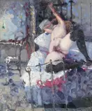 Pam II by Geoffrey Chatten, oil on board, sold Jul 2022