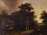 Castle Rising, Norfolk, circa, 1859 by David Hodgson, Oil on canvas, sold Jul 2022