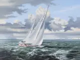 Untitled by Peter Emms, oil on canvas, sold Jul 2022