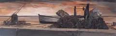 The Winch, Aldeburgh Beach by Cavendish Morton, 1965, watercolour, sold Jul 2022