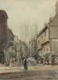 York Minster from Petergate by Charles Mayes Wigg, watercolour, sold Jul 2022