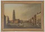 Botolph's Church and Market Place, Boston by William Willoughby, oil on canvas, sold Jul 2022