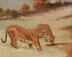 Untitled by George Paice, oil on canvas, sold Jan 2024