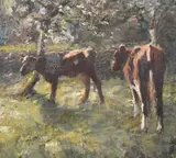 Nearly Milking Time by Harry Fidler, oil on canvas, sold Jan 2024