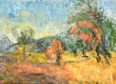 French, a Southern landscape view by Pascal Magis, oil on canvas, offered Jan 2024