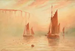 Both by Joseph Eaman, watercolour, sold Jan 2024
