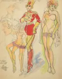 Practice, Work, Memory by Walter McDade, 1953, watercolour, offered Jan 2024