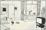 Daily Mail Cartoonist, 'You Were Just Saying, Little Girls Should Learn to Knit Not Box by Stanley McMurtry, ink and watercolour, sold Jan 2024