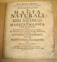 etc] MARTIUS (J. N.) Dissertatio de Magia Naturali, ejusque Usu Medico..., by Sympathetic Magic, print (other), sold Jan 2024