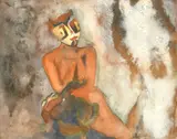 Senora Y Su Compania by Francisco Toledo, mixed media, sold Nov 2023