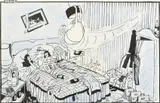 Not Enough To Do, What's the Man Talking About? I Always go Home Exhausted by Stanley McMurtry, ink and watercolour, sold Nov 2023