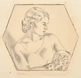 A group of four etchings of children by Harold Williamson, pencil, offered Nov 2023