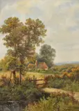 Untitled by Octavius Clark, oil on canvas, sold Oct 2023