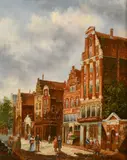 Untitled by K. Adams, oil on panel, sold Oct 2023