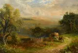 Scene in W. Derbyshire by George Turner Junior, oil, offered Oct 2023