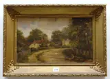 oil on canvas - Spring at Southgate, c.1910, signed and dated lower left, 27 x 44cms by Frank Morris, oil on canvas, offered Jul 2021