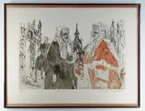 Colour lithograph - Westminster Hall The Opening of the by Felix Topolski limited edition, lithograph, offered Jul 2021