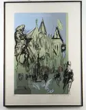 Colour lithograph - The Law Courts by Felix Topolski limited edition, lithograph, sold Jul 2021