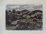 Landscape of Nantmor by Kyffin Williams Ra colour print, print, sold Jun 2021