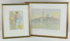 Untitled by André Bicí¢t, watercolor, sold Jun 2021