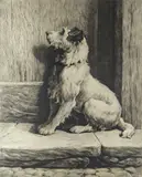 An original artist proof etching on vellum - The Prodigal by Herbert Dicksee, 1926, etching, offered Jun 2021