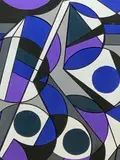 Colourful abstract study by Shan Eccles, watercolor, sold May 2021