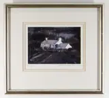 Print - whitewashed cottages at night by John Knapp-Fisher limited edition, print, sold May 2021