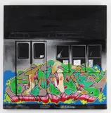 Untitled by Shuck One, 2004, acrylic on canvas, offered Apr 2021