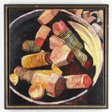 Untitled by Mick Dean, oil on canvas, sold Apr 2021