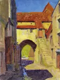 Normandy by Christopher Williams, oil on board, sold Apr 2021
