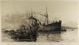 & EDWARD SLOCOMBE artist's proof etching - entitled verso by William Lionel Wyllie, etching, sold Apr 2021