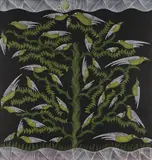 Untitled by Scottie Wilson, mixed media on paper, sold Apr 2021