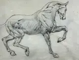 Untitled by Edward Burne-Jones, pencil and chalk on paper, sold Apr 2021