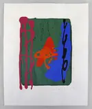 Limited edition by John Hoyland, 1997, screenprint, sold Apr 2021