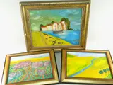 Autumn is Coming' and 'Wales 1988 by Maria Sax Ledger, acrylic on board, sold Mar 2021