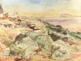 Beach Study by Roy Powell, acrylic, sold Mar 2021