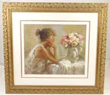 Serigraph - Pensitiva by Jose Royo limited edition, serigraph, sold Mar 2021
