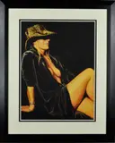 Vogue relaxing by John Mould, pastel, sold Aug 2018