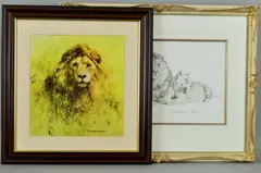 Lions by David Shepherd, print, sold Aug 2018
