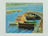 Study of boats by Winston Churchill, pencil, sold Aug 2018