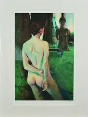 Mirrored image by Rolf Harris, print, sold Aug 2018