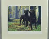 'THE BEECH BOYS', a limited edition print of a pair of chocolate by Nigel Hemmings, print, sold Aug 2018