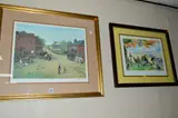 a limited edition print 259/850 of a village scene, signed and by Tom Dodson, print, sold Aug 2018