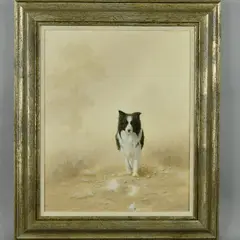 Collie in the Mist by John Silver, 2003, oil on board, sold Jul 2018