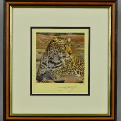 Leopard by Anthony Gibbs, print, sold Jul 2018
