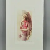 'Love', A Limited Edition Artists Proof print, 14/39, of a woman in red, by Gordon King, print, sold Jul 2018
