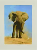 My Savati Friend' a limited edition print 35/350 of a bull elephant by David Shepherd, print, sold Jul 2018